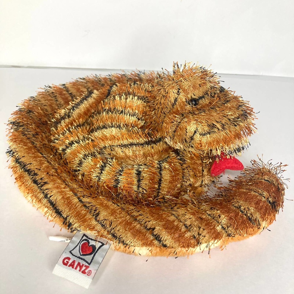 Ganz Webkinz Tiger Snake Plush Stuffed Animal Toy Orange HM154 36" No Code